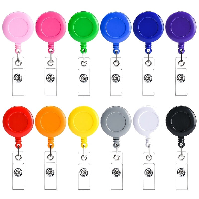Classic Retractable Badge Reel — ID Holder with Snap Strap