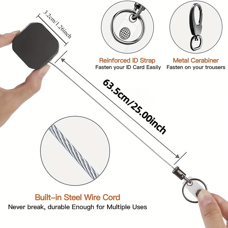 Heavy-Duty Retractable Badge Reel & Key Holder