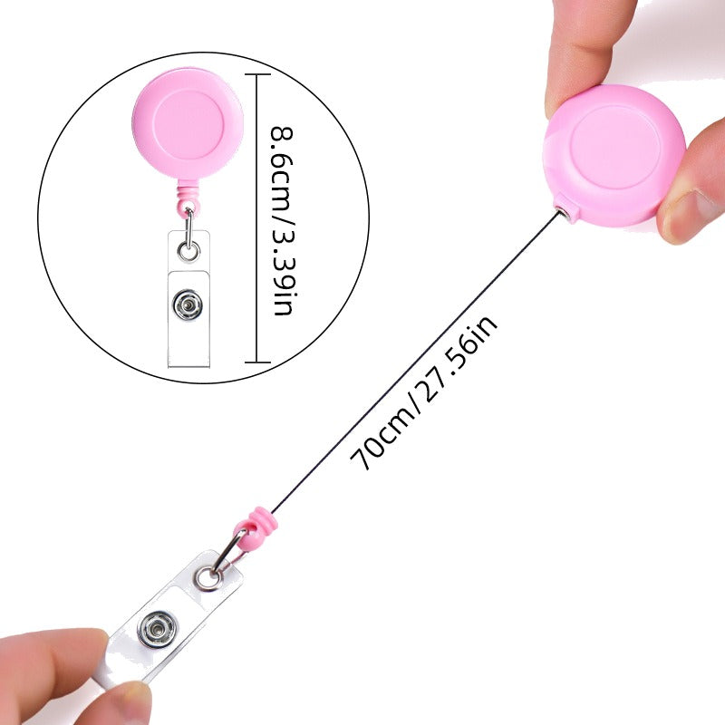Classic Retractable Badge Reel — ID Holder with Snap Strap