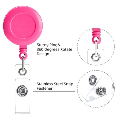 Classic Retractable Badge Reel — ID Holder with Snap Strap