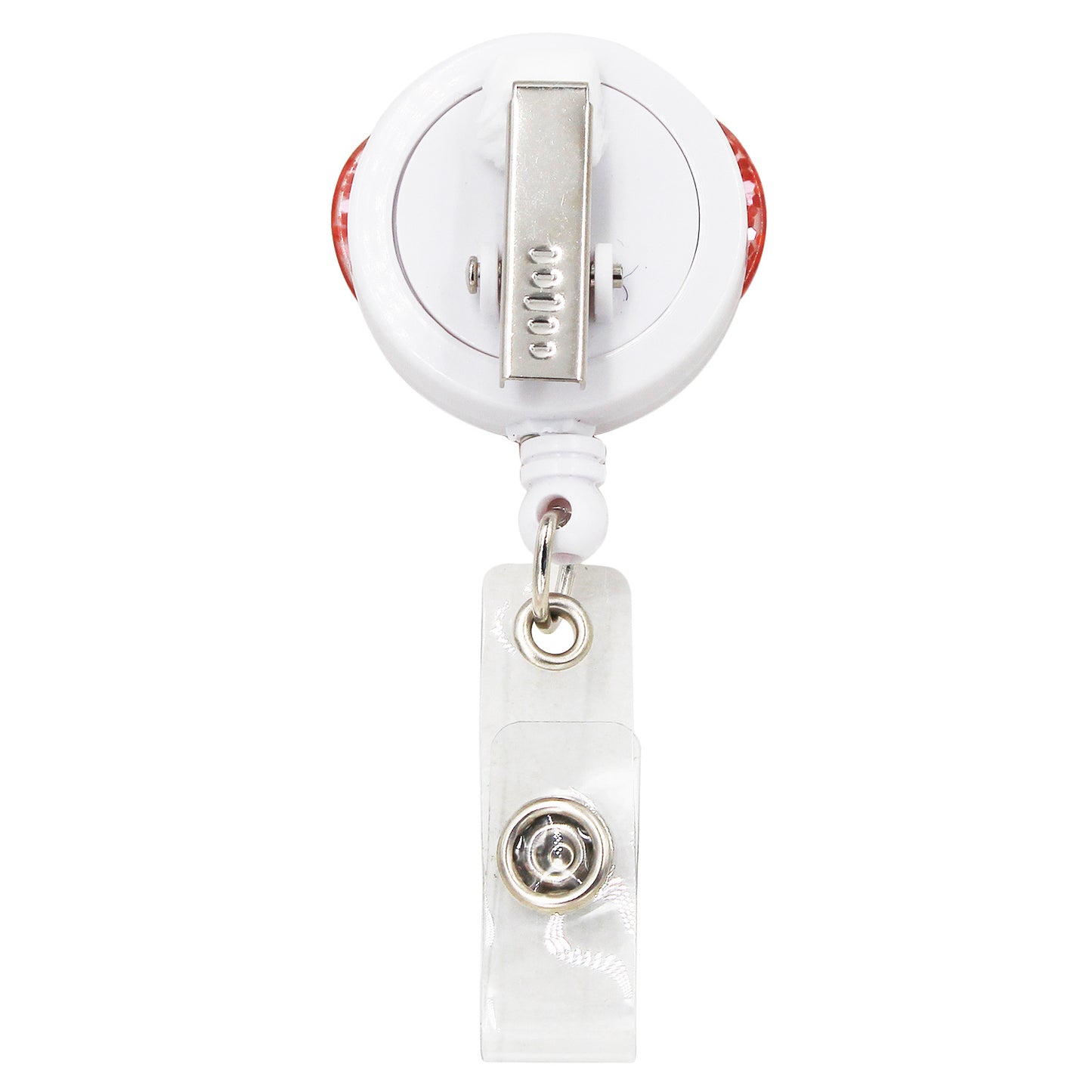 Bling Glitter Heart Retractable Badge Reel — Nurse ID Badge Holder with Alligator Clip