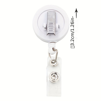 Bling Glitter Heart Retractable Badge Reel — Nurse ID Badge Holder with Alligator Clip
