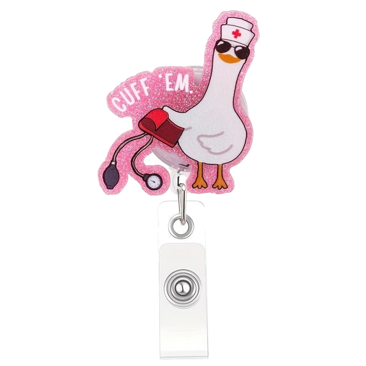 Nurse goose Cuff Em retractable badge reel